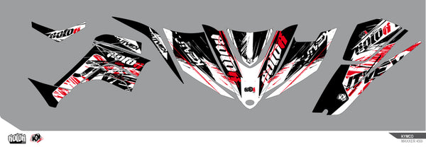 KUTVEK Rotor-Grafik-Kit, Schwarz, Kymco Maxxer 450