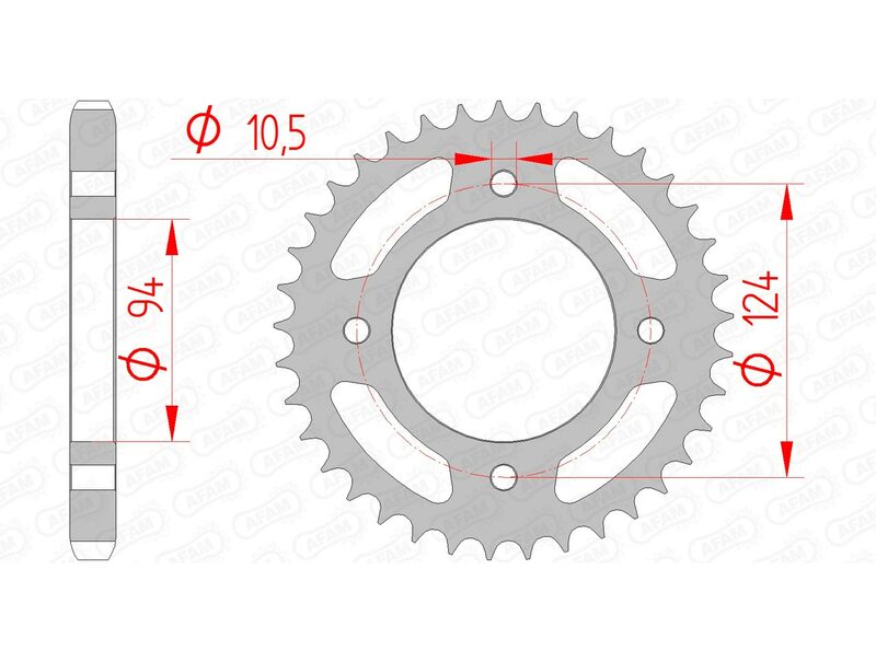 AFAM Steel Standard Rear Sprocket 10505 - 530 - 1074362002