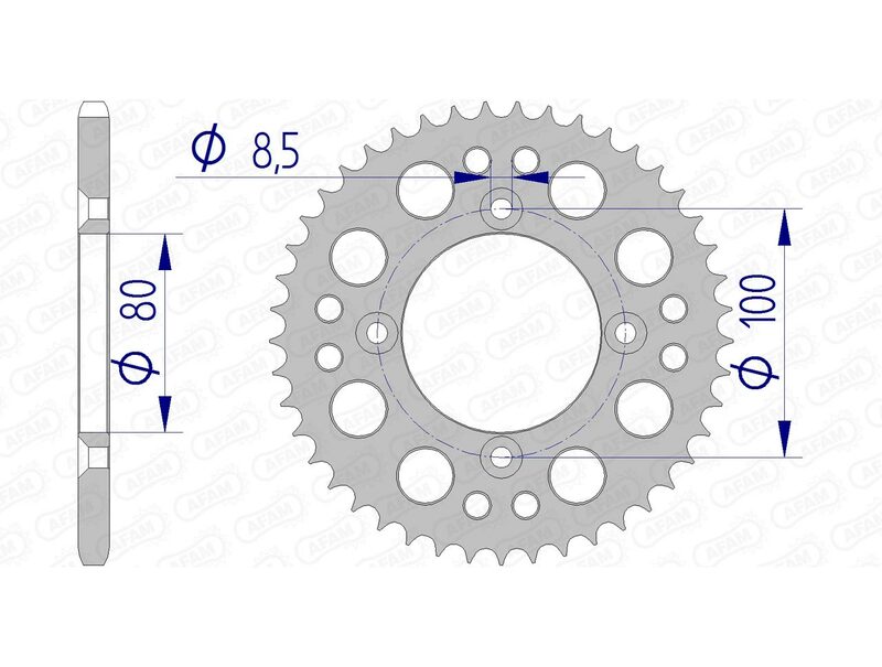 AFAM Aluminium Ultra-Light Rear Sprocket 11101 - 420 - 1074383002