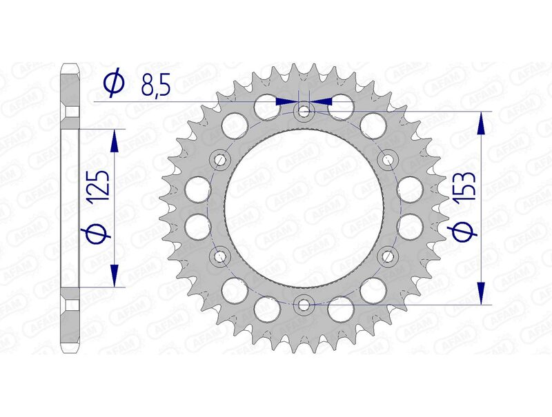 AFAM Aluminium Ultra-Light Rear Sprocket 11212 - 520 - 1074389005