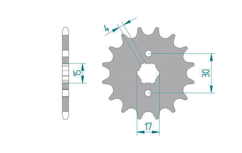 AFAM Steel Standard Front Sprocket 20101 - 420 - 1074446003