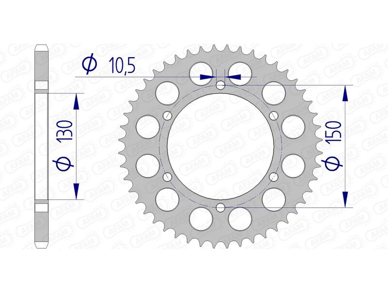 AFAM Aluminium Rear Sprocket 13604 - 520 - 1074476003
