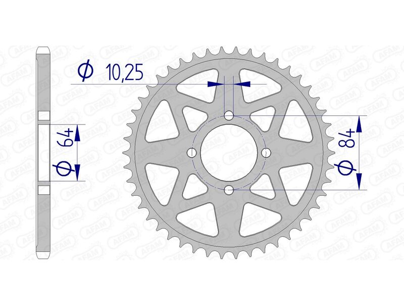 AFAM Aluminium Rear Sprocket 15310 - 520 - 1074543001