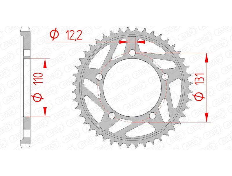 AFAM Steel Standard Rear Sprocket 164800 - 525 - 1074571005