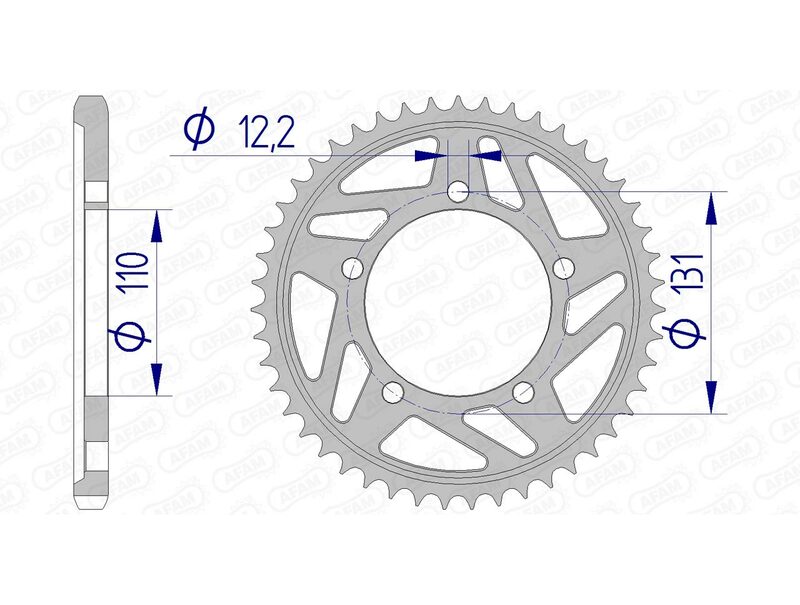 AFAM Aluminium Rear Sprocket 165800 - 525 - 1074577003