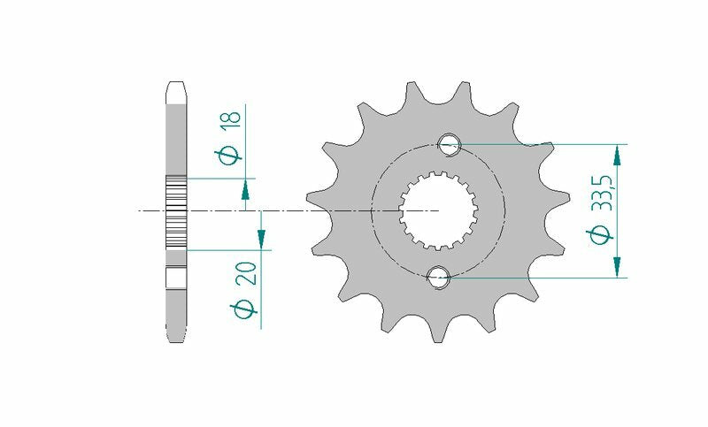 AFAM Steel Standard Front Sprocket 20211 - 420 - 1074633002