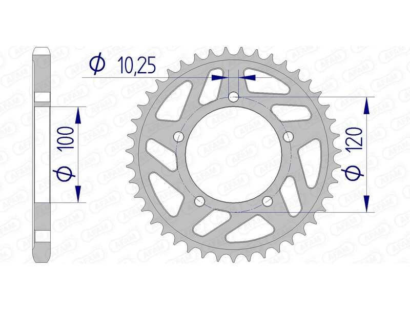 AFAM Aluminium Rear Sprocket 36802 - 525 - 1074636004