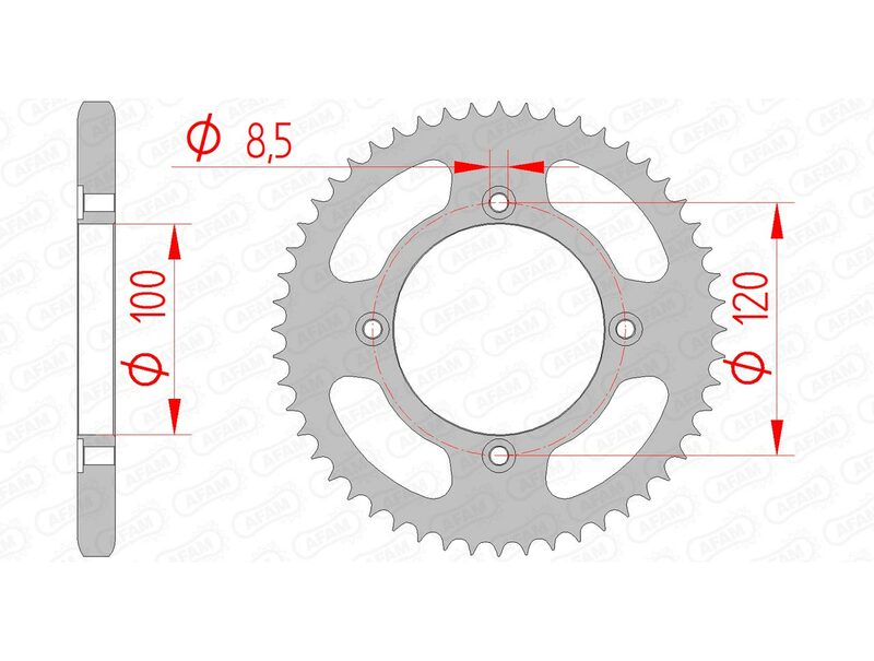 AFAM Steel Standard Rear Sprocket 38200 - 428 - 1074640002