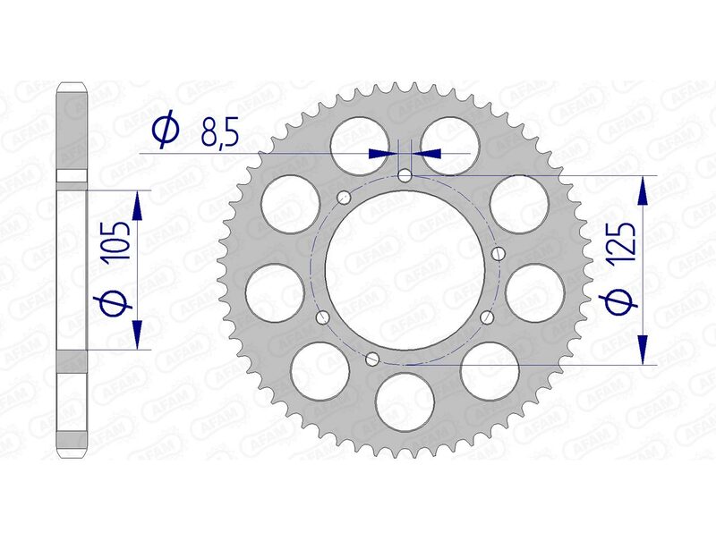 AFAM Aluminium Rear Sprocket 48200 - 428 - 1074663001