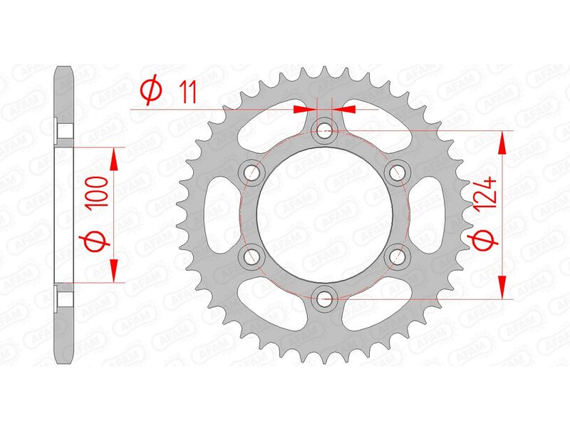 AFAM Steel Standard Rear Sprocket 50602 - 520 - 1074667008