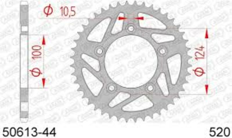 AFAM Steel Standard Rear Sprocket 50613 - 520 - 1074675001