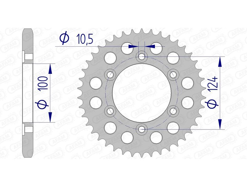 AFAM Aluminium Rear Sprocket 51609 - 525 - 1074692004