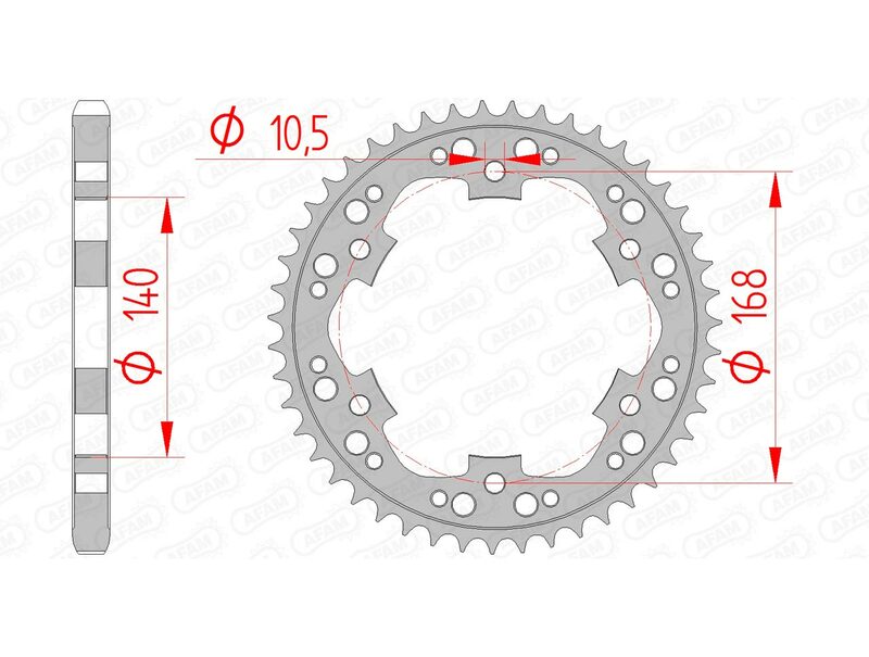 AFAM Steel Standard Rear Sprocket 92635 - 525 - 1074790001