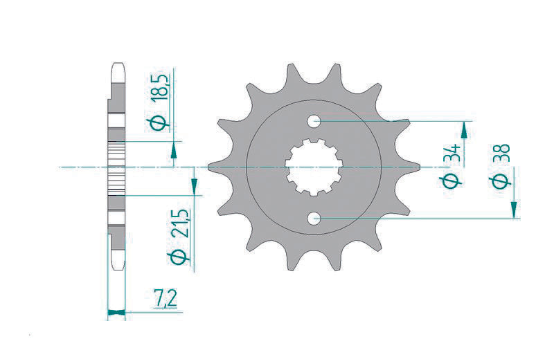 AFAM Steel Standard Front Sprocket 20320 - 520 - 1074796002