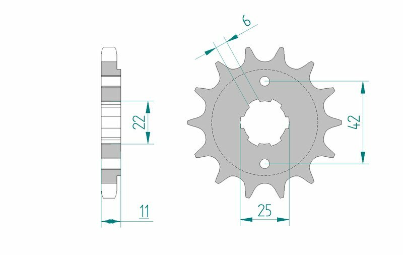AFAM Steel Standard Front Sprocket 20505 - 530 - 1074927001
