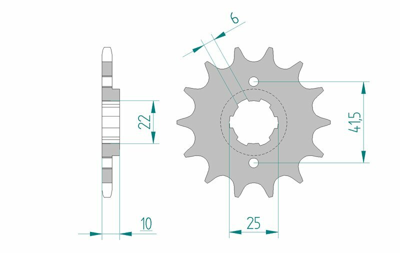 AFAM Steel Standard Front Sprocket 20508 - 520 - 1074960002