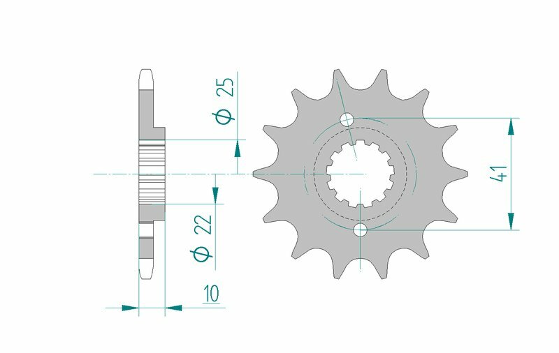 AFAM Steel Standard Front Sprocket 20509 - 520 - 1074972003