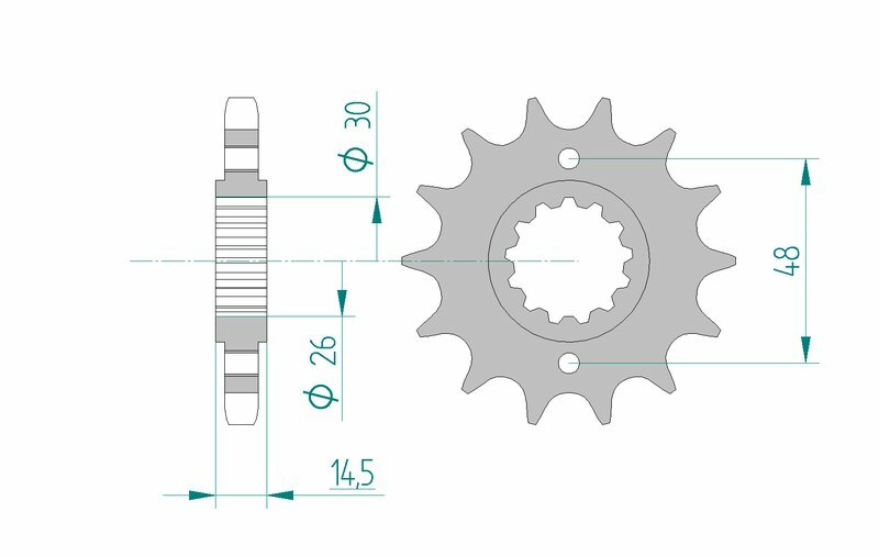 AFAM Steel Standard Front Sprocket 20602 - 530 - 1075069002