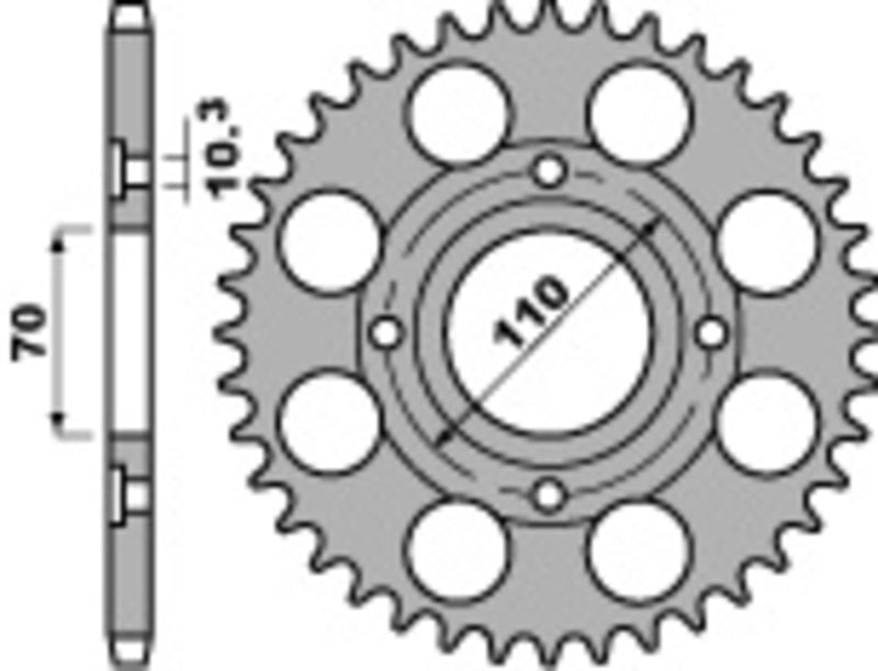 PBR Steel Standard Rear Sprocket 246 - 530 - 1075245001