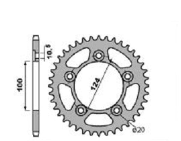 PBR Racing Aluminium Ultra-Light Hard Anodized Rear Sprocket 4444 - 520 - 1075324012