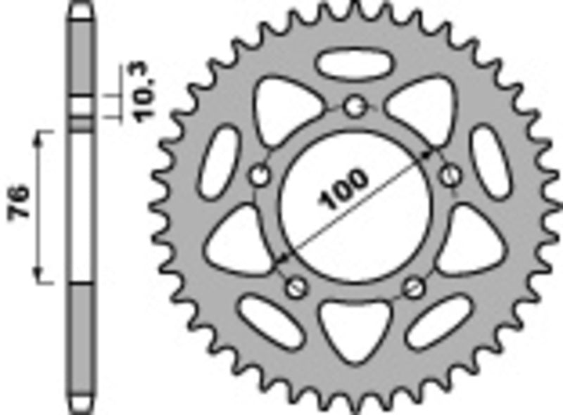 PBR Aluminium Ultra-Light Rear Sprocket 4456 - 525 - 1075329004