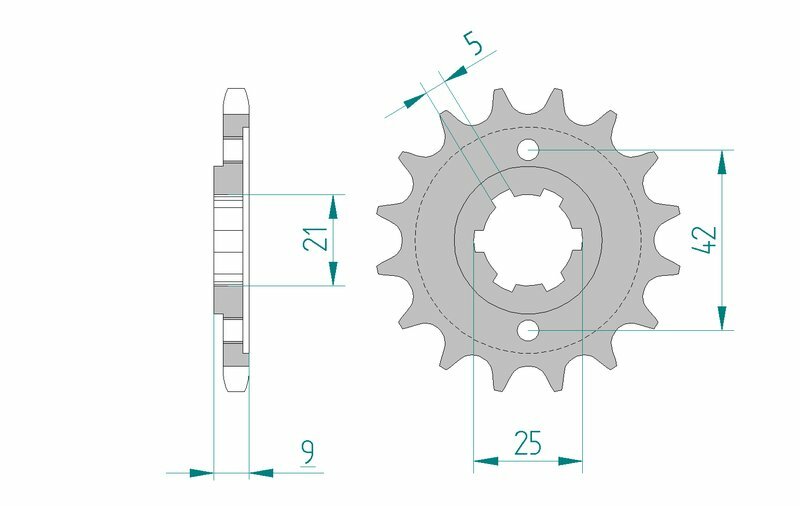 AFAM Steel Standard Front Sprocket 21304 - 428 - 1075358001