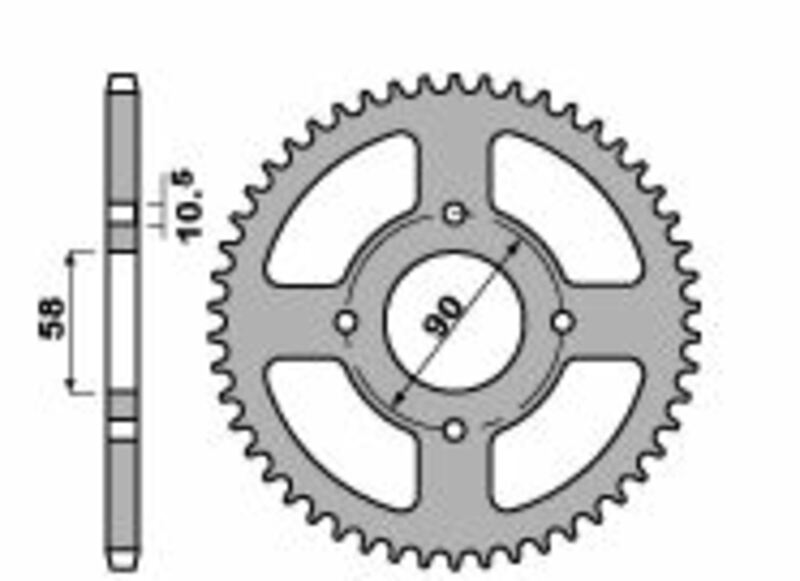 PBR Steel Standard Rear Sprocket 4668 - 520 - 1075383004