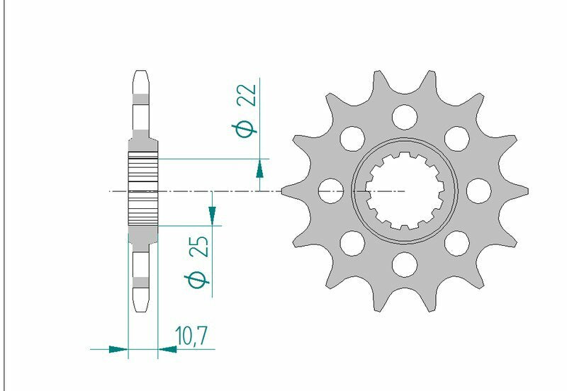 AFAM Steel Standard Front Sprocket 21511 - 520 - 1075512003