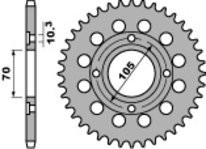 PBR Steel Standard Rear Sprocket 278 - 530 - 1075531003