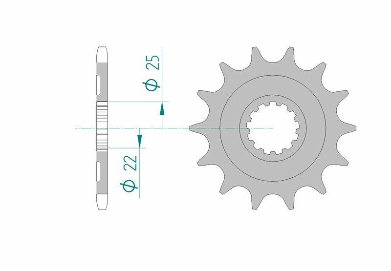 AFAM Steel Standard Front Sprocket 27502 - 520 - 1076586002