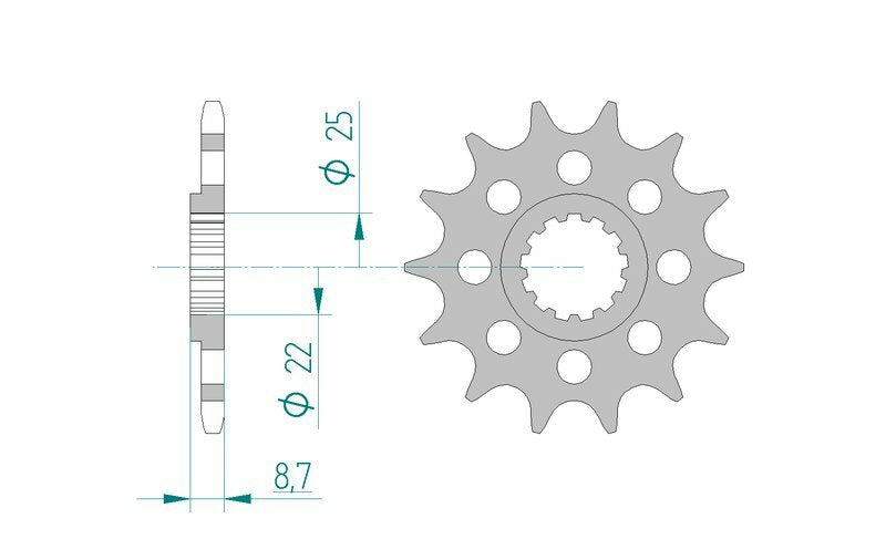 AFAM Steel Standard Front Sprocket 28402 - 520 - 1076653005