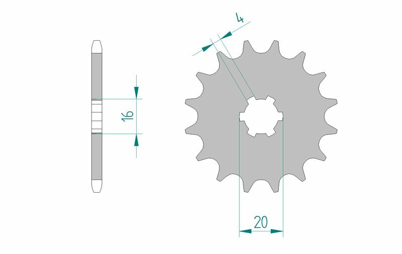 AFAM Steel Standard Front Sprocket 30100 - 420 - 1076683002