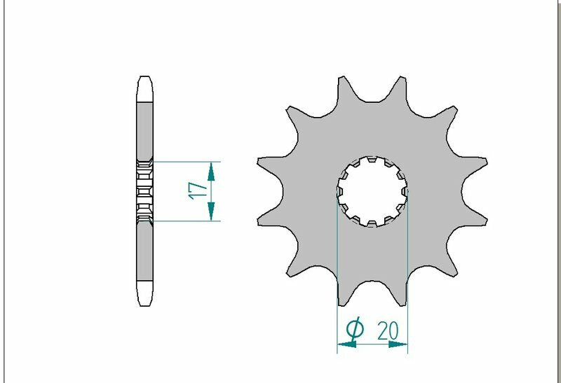 AFAM Steel Standard Front Sprocket 40300 - 520 - 1076810004