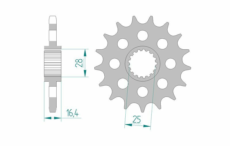 AFAM Steel Standard Front Sprocket 61800 - 525 - 1077124002