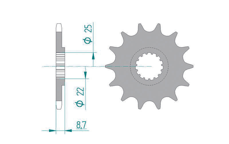 AFAM Steel Self-Cleaning Front Sprocket 73301 - 520 - 1077137002