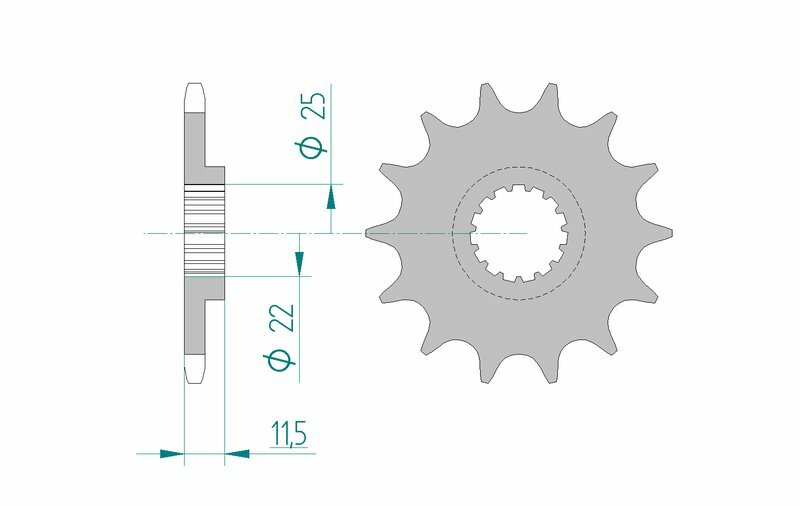 AFAM Steel Standard Front Sprocket 73303 - 520 - 1077141002