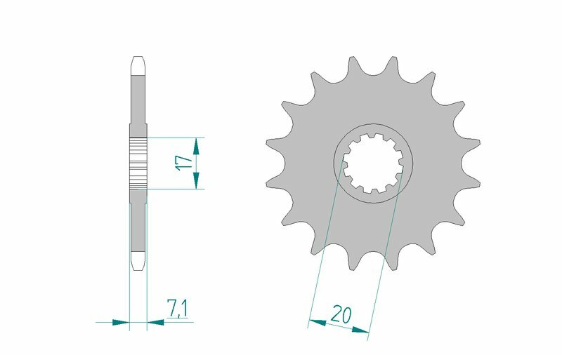 AFAM Steel Standard Front Sprocket 94119 - 420 - 1077160002