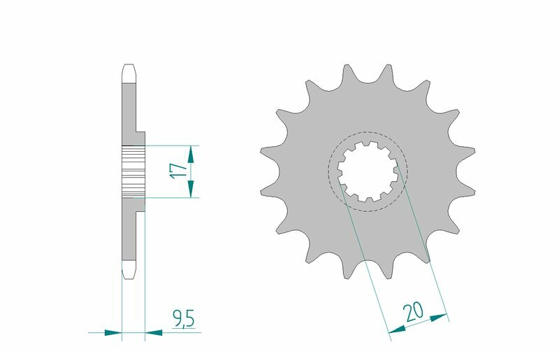 AFAM Steel Standard Front Sprocket 94120 - 420 - 1077163003