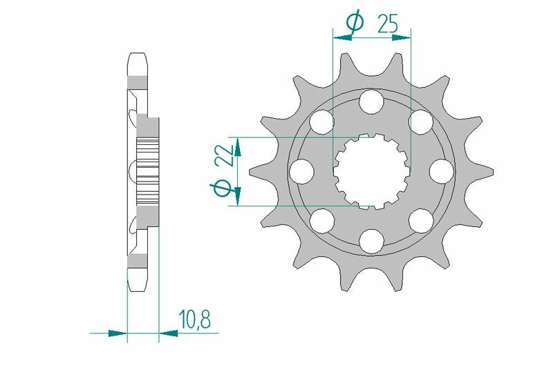 AFAM Steel Standard Front Sprocket 94807 - 525