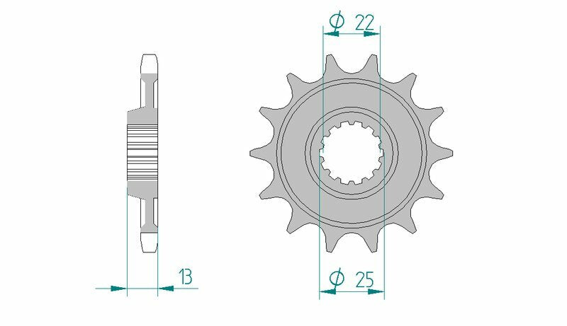 AFAM Steel Standard Front Sprocket 94902 - 525