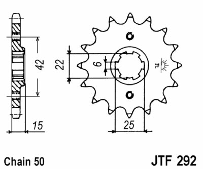 JT SPROCKETS Steel Standard Front Sprocket 292 - 525