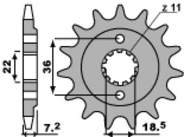 PBR Stahl Standard Kettenrad 2067 - 520 - 1077532002