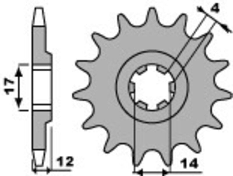 PBR Steel Standard Front Sprocket 2223 - 428 - 1077616001