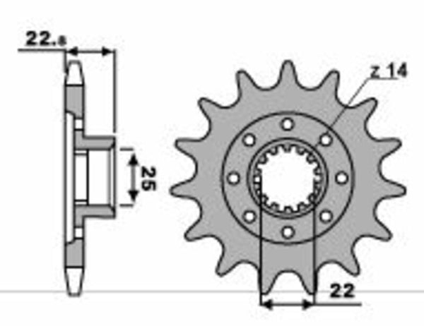 PBR Steel Standard Front Sprocket 2252 - 520 - 1077621002