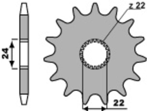 PBR Stahl Standard-Kettenrad 406 - 520 - 1077694001