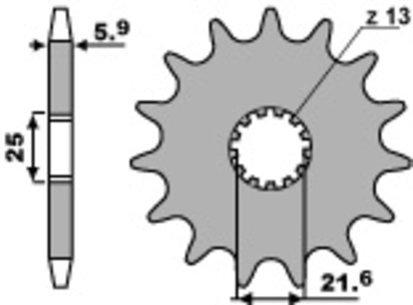 PBR Stahl Standard-Kettenrad 565 - 520 - 1077749006
