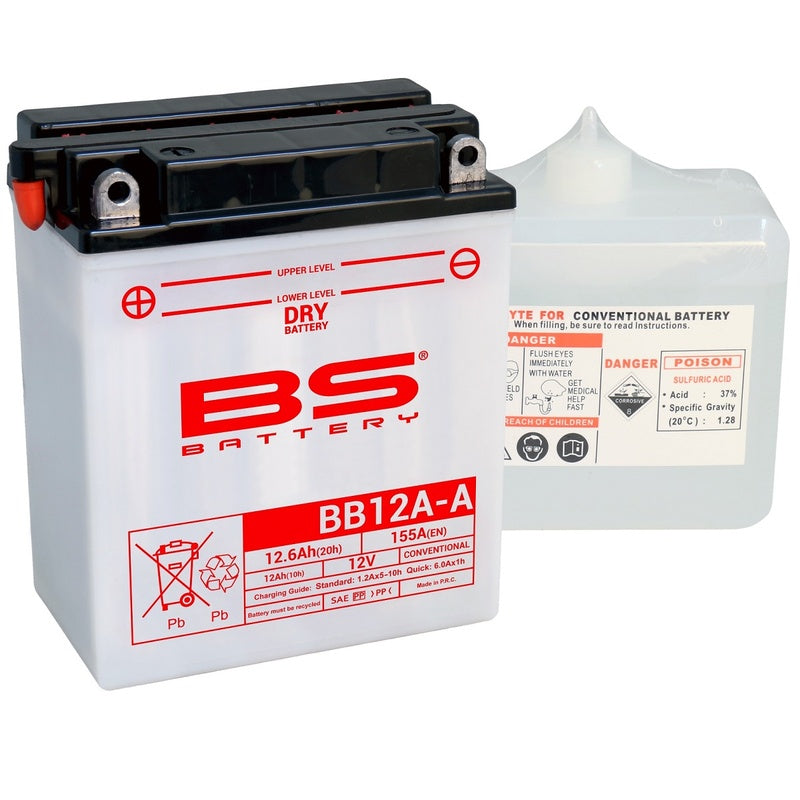 BS BATTERY Battery High performance with Acid Pack - BB12A-A