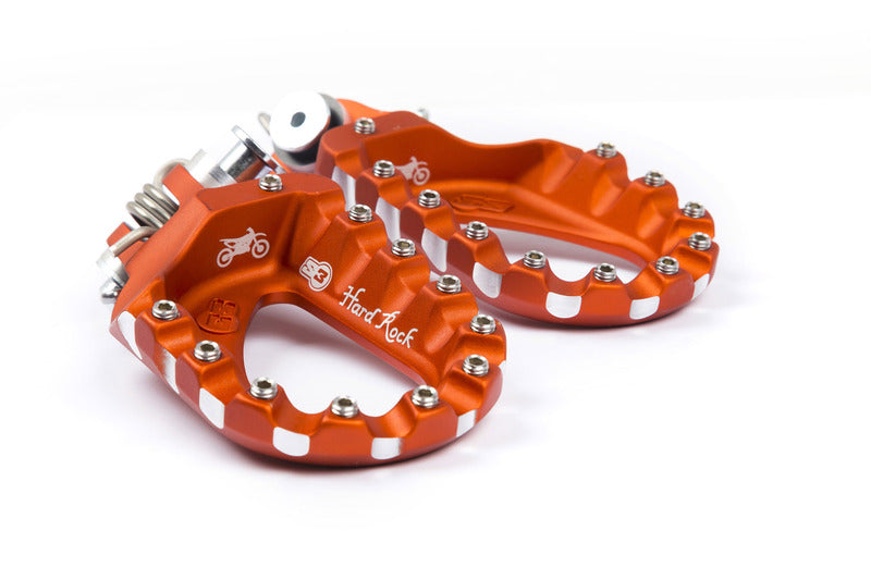 S3 Hard Rock Enduro Footrests Aluminium Orange