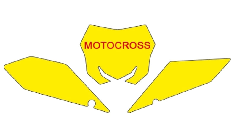 BLACKBIRD Plate Stickers White Suzuki RM-Z450 - 1082063001