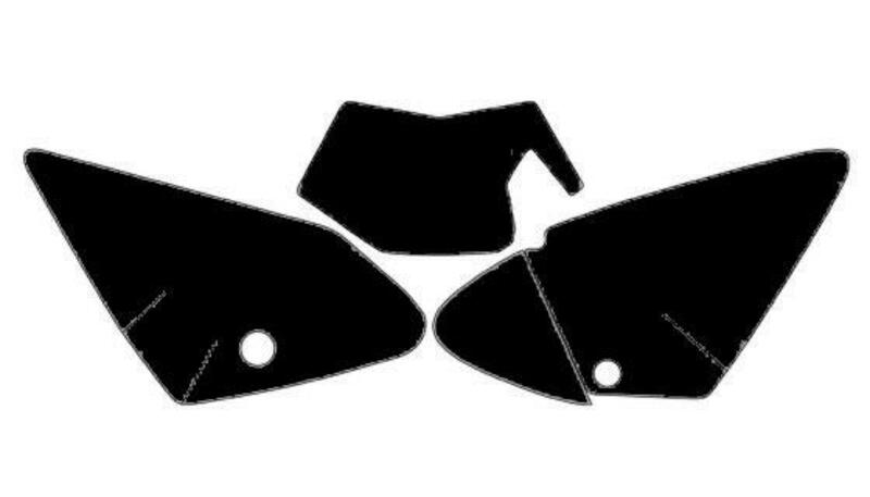BLACKBIRD Plate Stickers Black Gas Gas - 1082143002